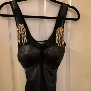 Nasty Gal Skeleton Hands Bodysuit